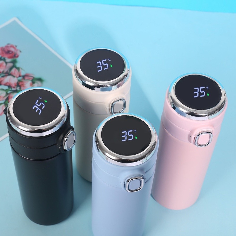Smart Water Bottle Tracker - 1Pc 400ML Garrafa De Água Térmica