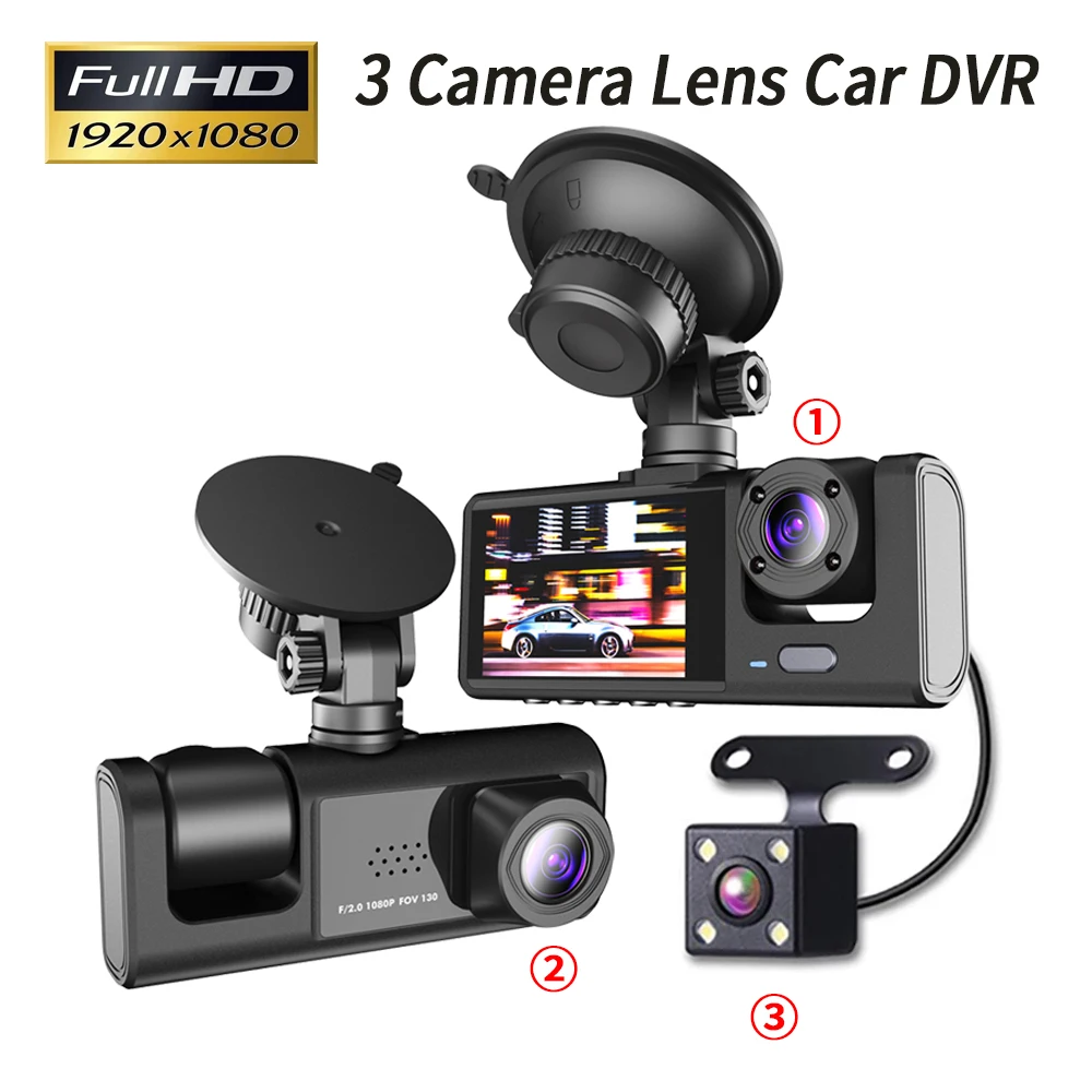 Panoramic Dash Cam 360 - 2.0 Polegada carro dvr traço cam