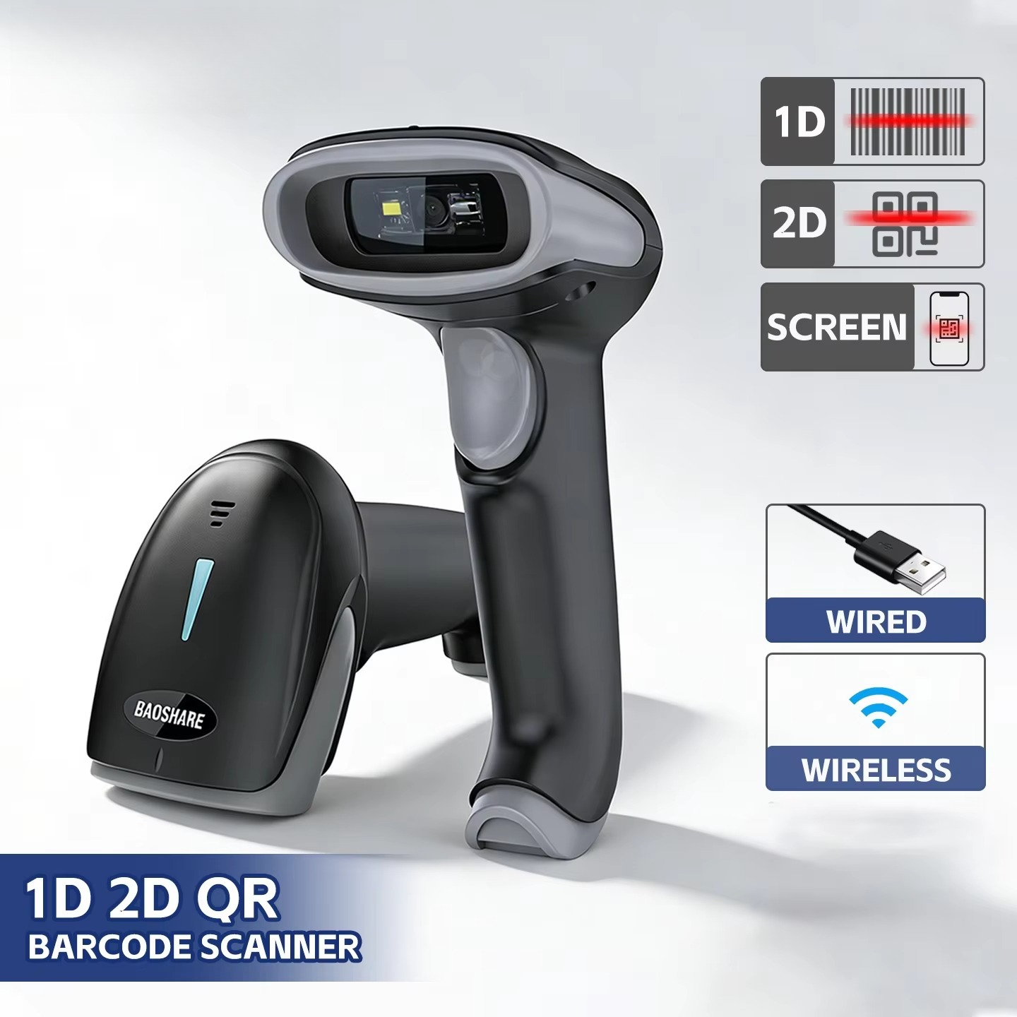 Barcode Scanner Wireless - Leitor de Código de Barras Sem
