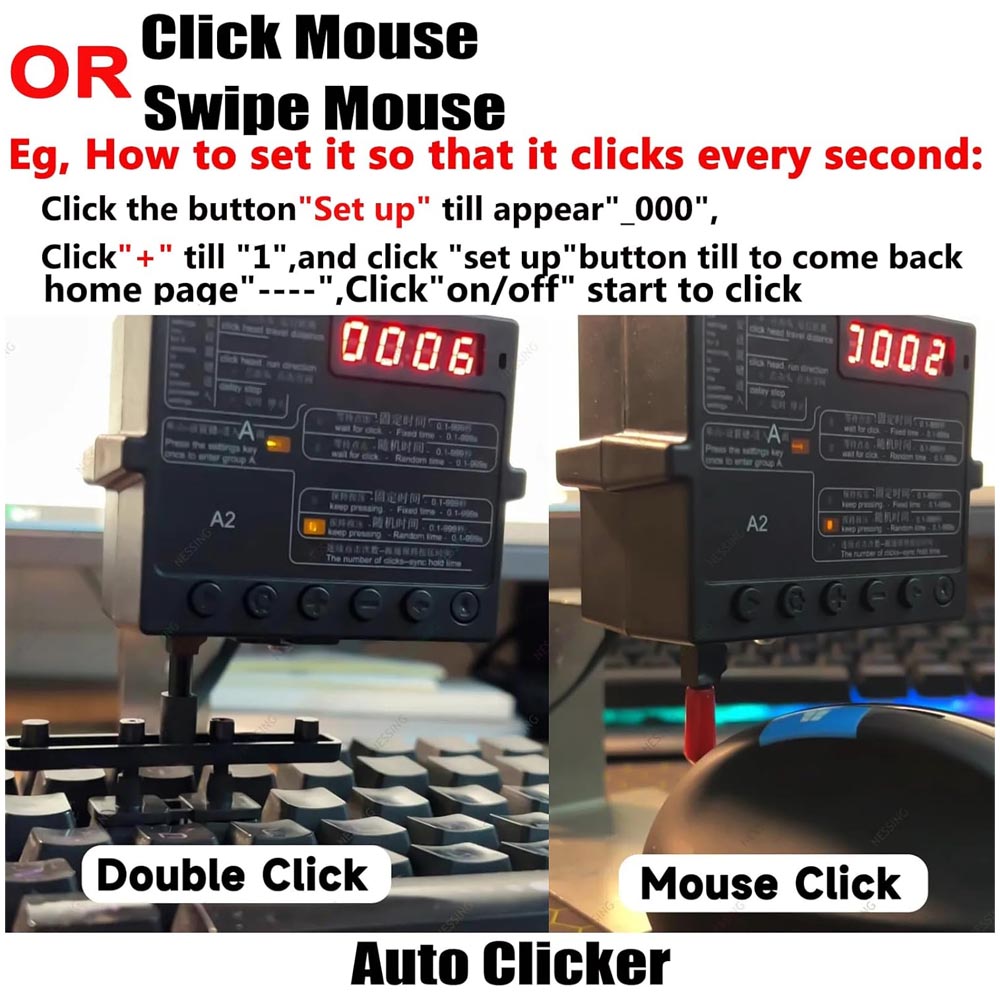Auto Mouse Mover - (ABC) Clicador Automático Físico para Teclado