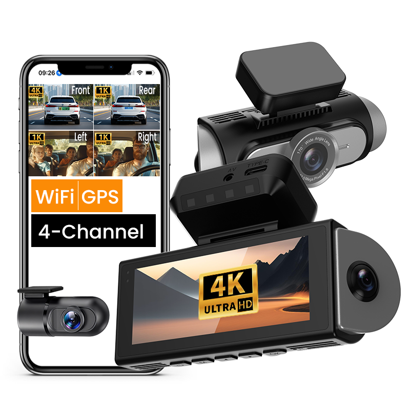 Panoramic Dash Cam 360 - Câmera DVR para Carro com WiFi