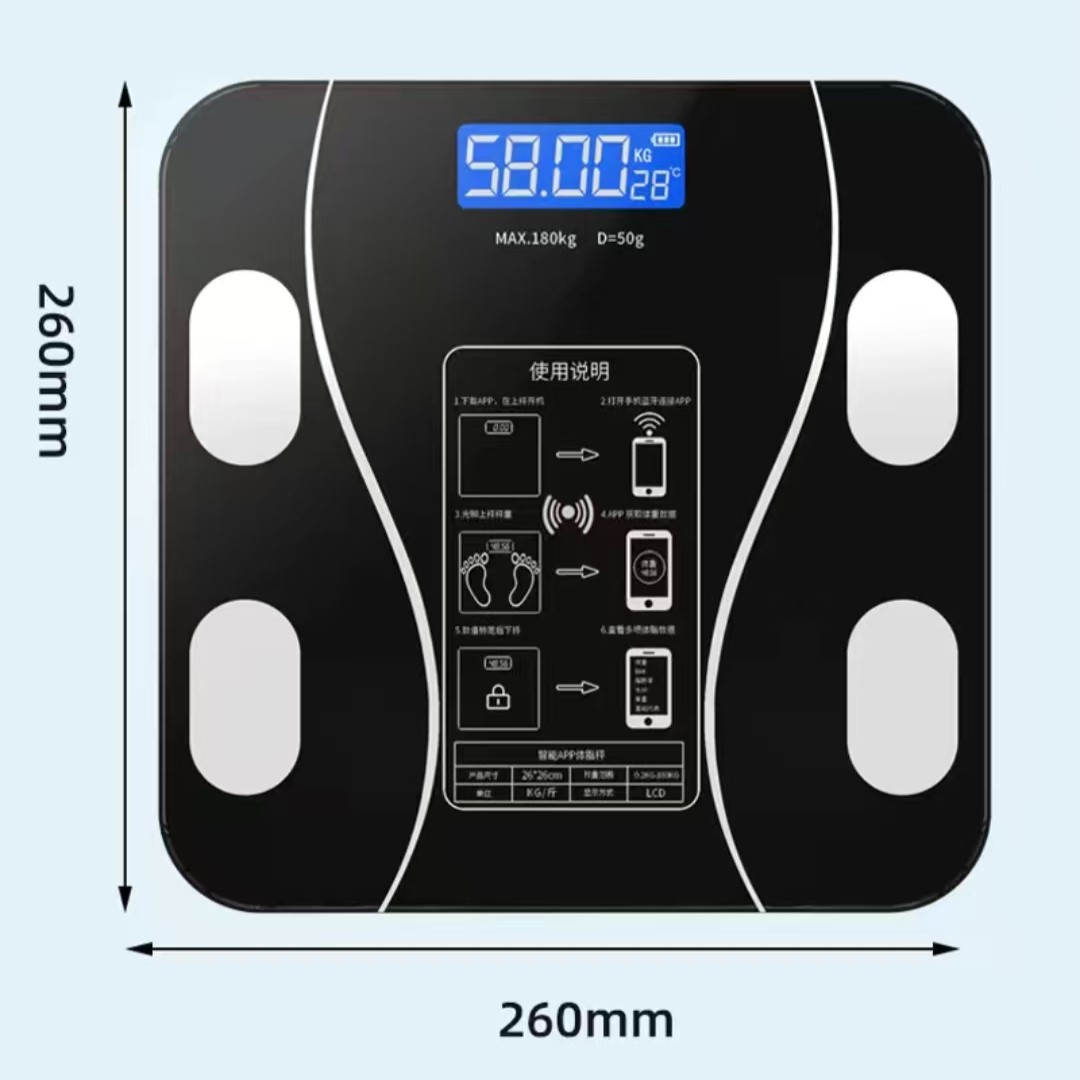 Body Fat Scale Smart - Nova Balança de Gordura Corporal USB,