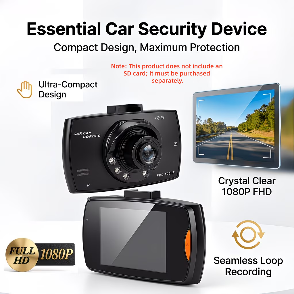 Panoramic Dash Cam 360 - Câmera de Painel Panorâmica Ultra-HD 1080p