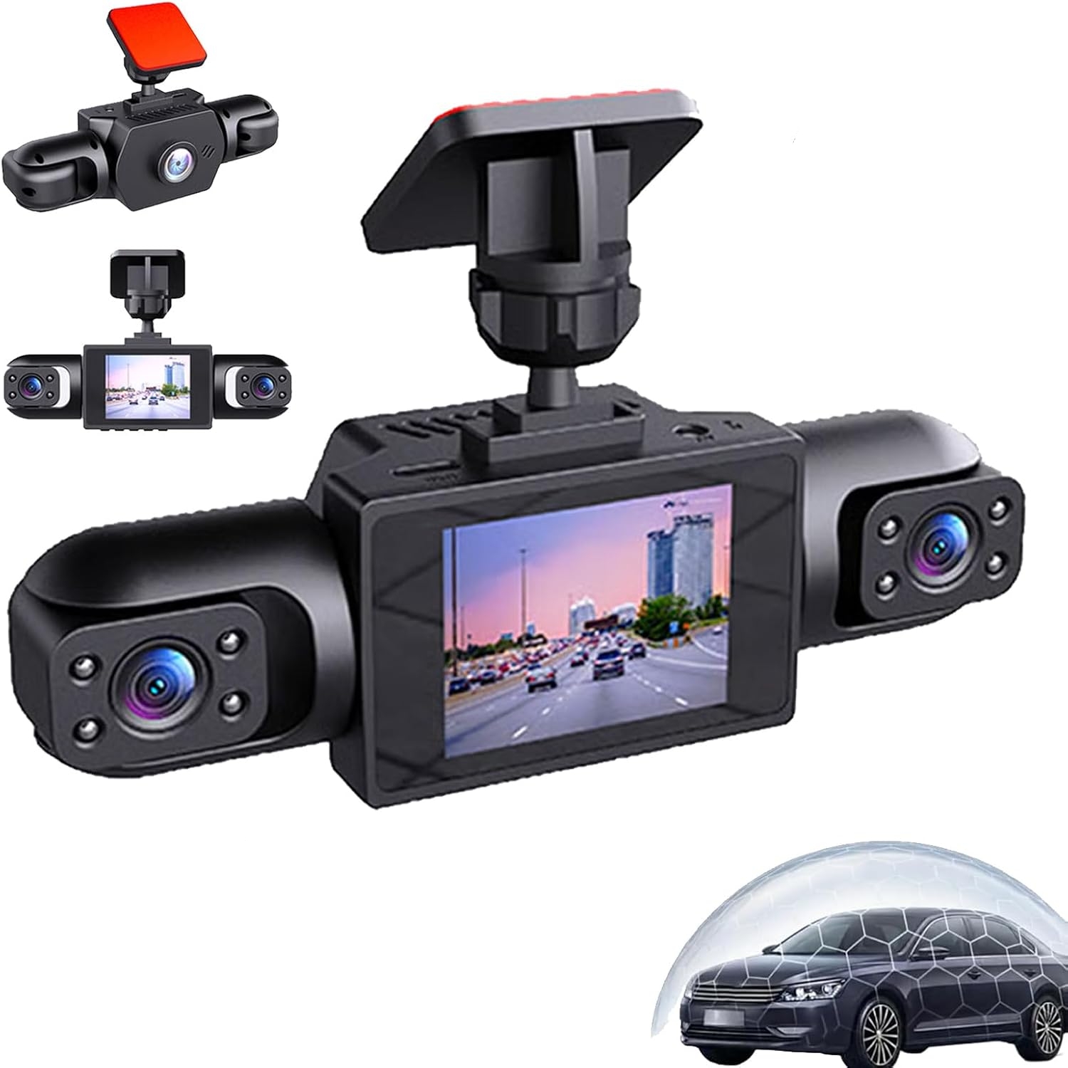 Panoramic Dash Cam 360 - Câmera Veicular Panorâmica 360 Graus 1080P