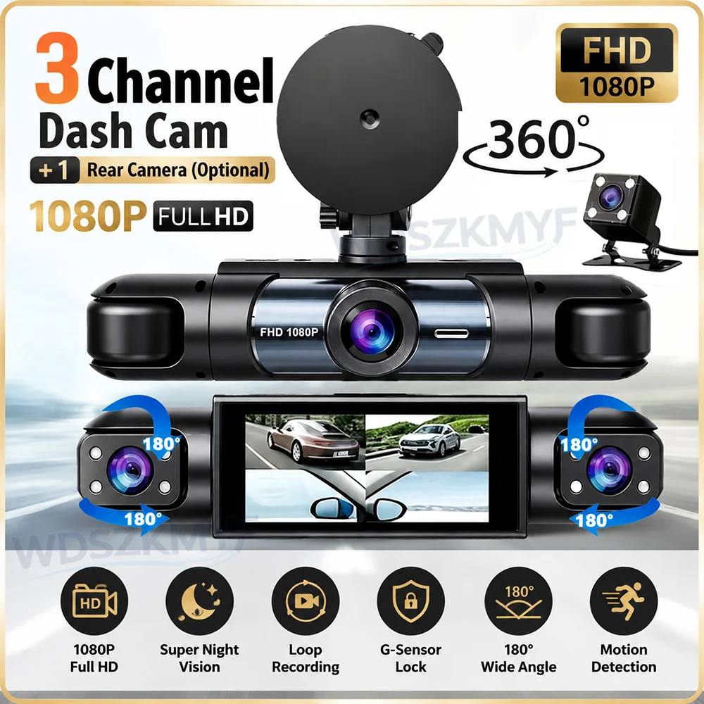 Panoramic Dash Cam 360 - HD 1080P 3/4H 360 ° Câmera