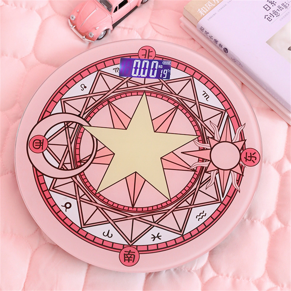 Body Fat Scale Smart - Balança de banheiro matriz mágica rosa,