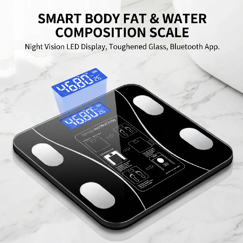 Body Fat Scale Smart - Balança Digital Inteligente Sem Fio para