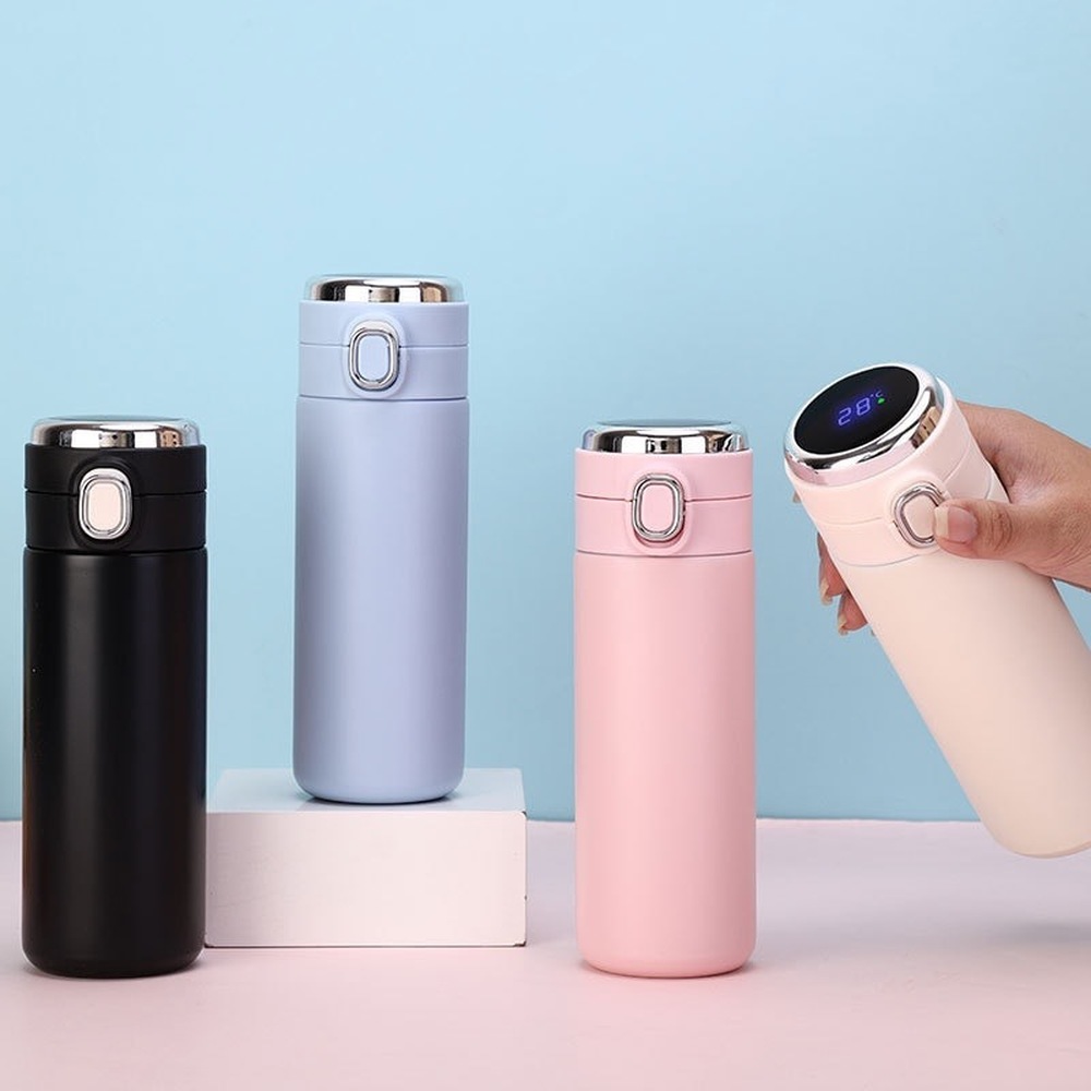 1Pc 400ML Garrafa De Água Térm - Smart Water Bottle Tracker avaliação e preço