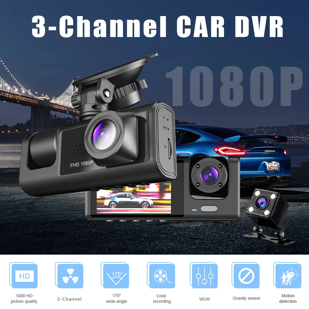 2.0 Polegada carro dvr traço c - Panoramic Dash Cam 360 avaliação e preço