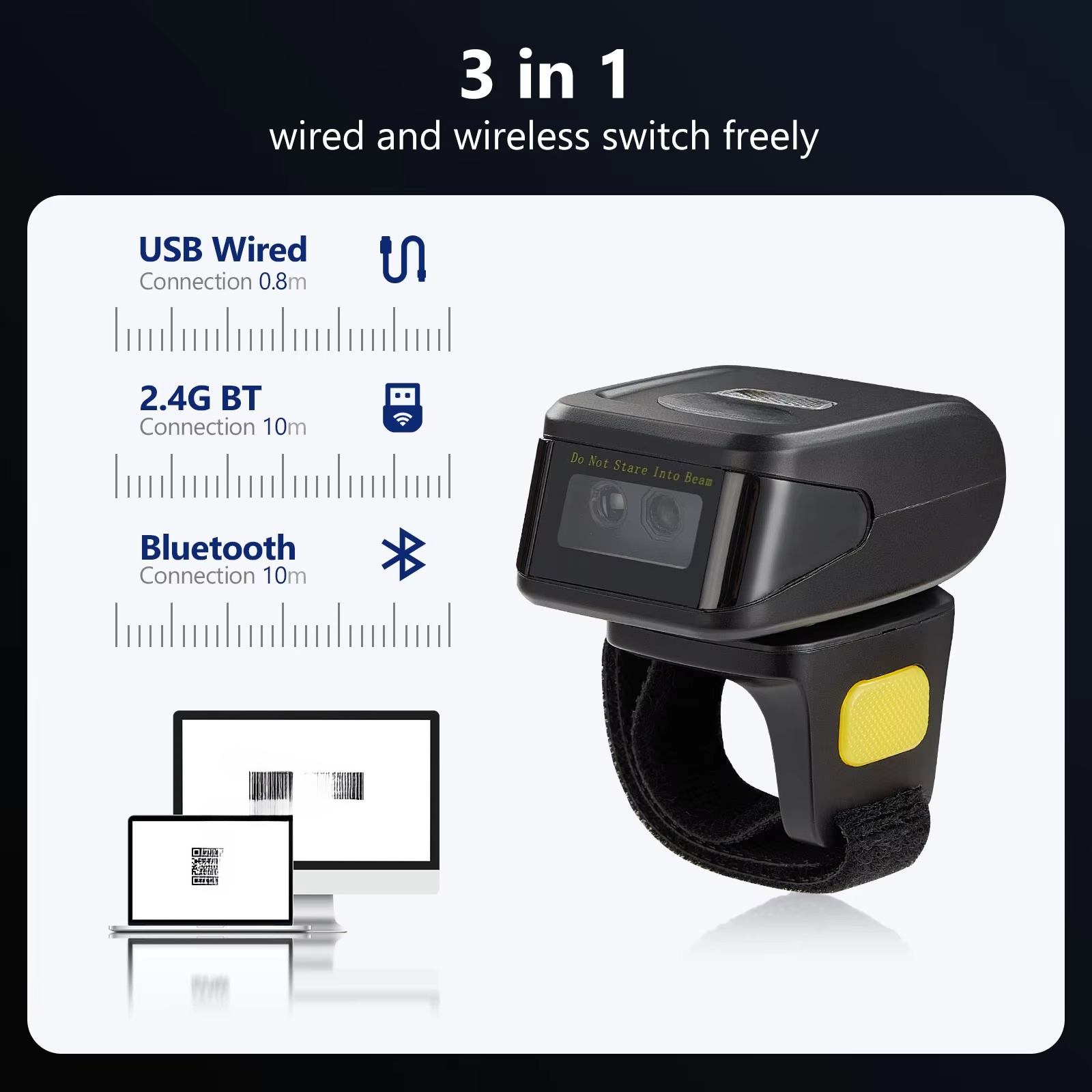 Leitor de Código de Barras Int - Barcode Scanner Wireless avaliação e preço