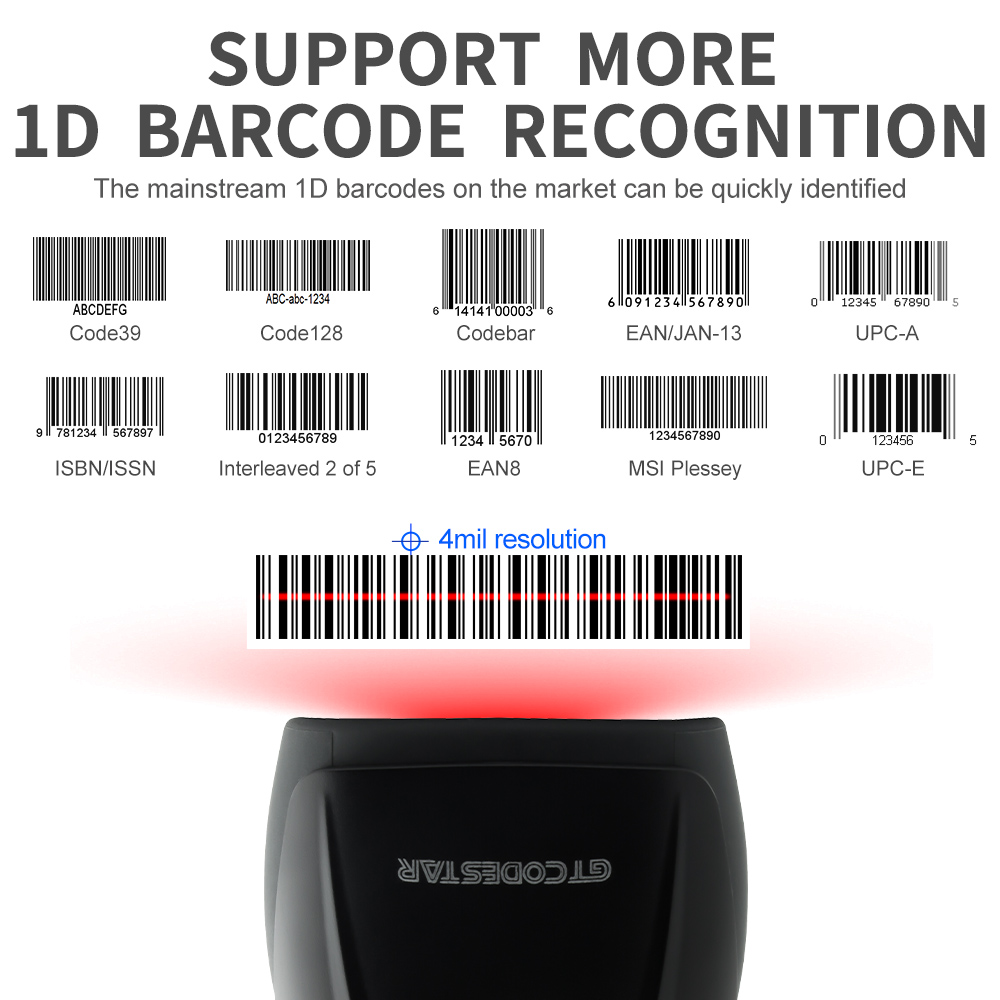 Gtcodestar alta qualidade hand - Barcode Scanner Wireless avaliação e preço