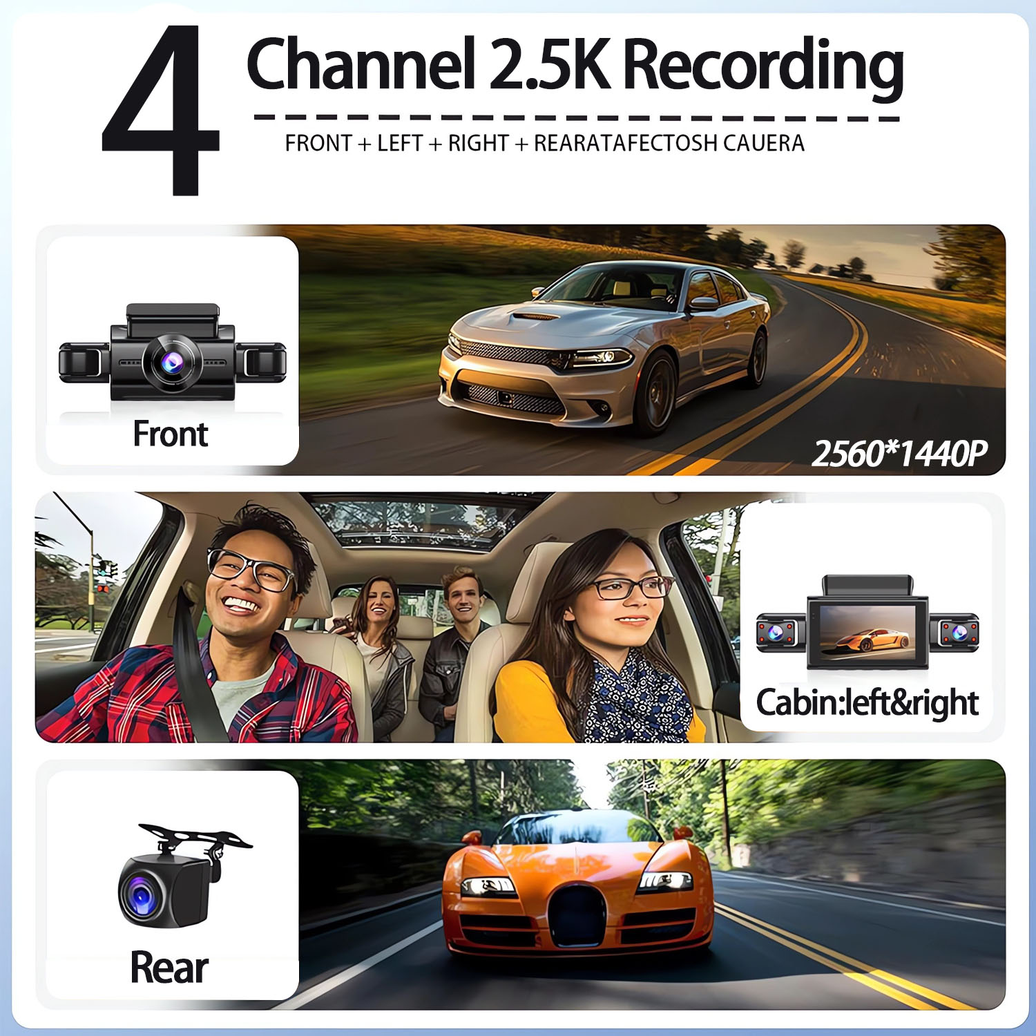 360 graus 4 câmeras traço cam  - Panoramic Dash Cam 360 avaliação e preço