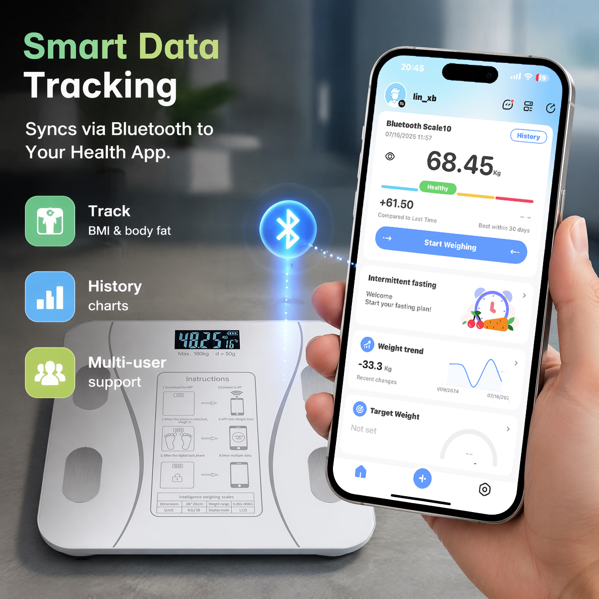 Conridel é uma balança intelig - Body Fat Scale Smart avaliação e preço