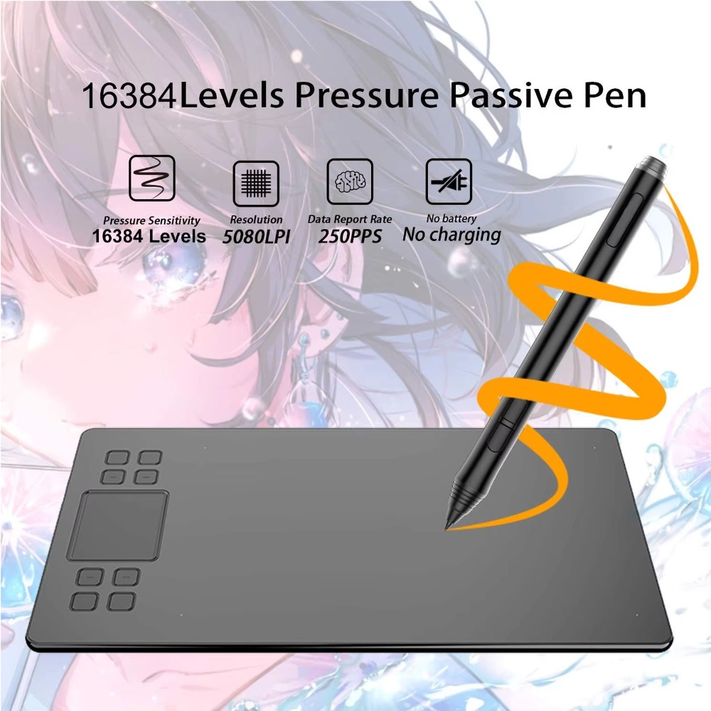Tablet de desenho de 10 × 6 po - Digital Drawing Tablet avaliação e preço