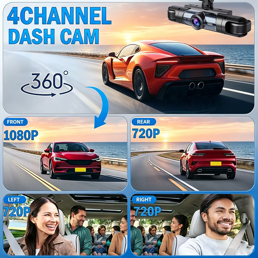 HD 1080P 3/4H 360 °   Câmera P - Panoramic Dash Cam 360 avaliação e preço