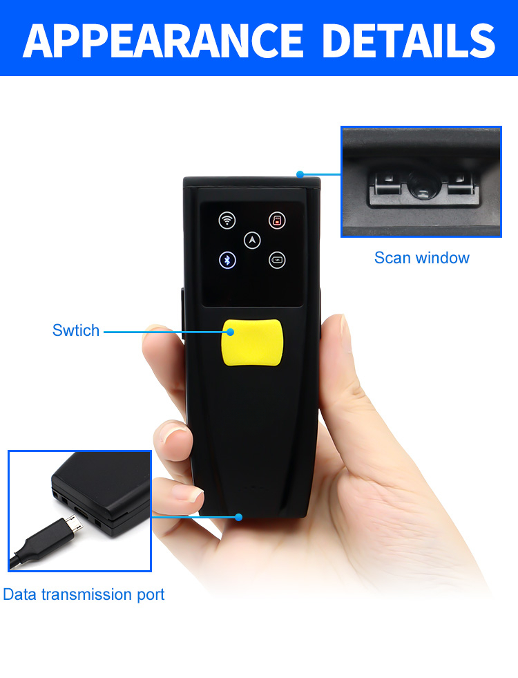 Leitor de Código de Barras Por - Barcode Scanner Wireless avaliação e preço